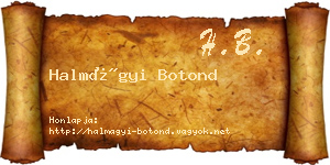 Halmágyi Botond névjegykártya